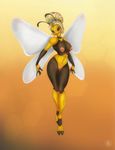  antennae anthro arthropod bee blakeblazer blush breasts female insect nude pussy solo wide_hips wings 