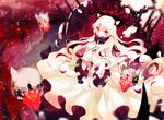  bad_id bad_pixiv_id breasts horns ikeuchi_tanuma kantai_collection large_breasts long_hair looking_at_viewer machinery mask midway_hime monster pale_skin red_eyes shinkaisei-kan solo tongue tongue_out turret white_hair 