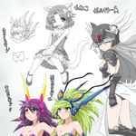  animal_ears armor armored_dress bare_shoulders bow breastplate breasts cat_(battle_cats) cat_ears cat_paws cat_tail character_name cleavage closed_eyes collage collar crown earmuffs from_behind gauntlets green_eyes green_hair grey_hair hair_bow hayashiya_zankurou head_only headset helmet highres ice_queen_cat knees_together_feet_apart long_hair looking_up mary_janes medium_breasts microphone moneko_(battle_cats) multiple_girls no_pupils nyanko_daisensou one_eye_closed open_mouth partially_colored paws pointy_ears purple_eyes purple_hair shoes shoulder_pads skirt small_breasts smile spiked_hair strapless tail thighs thundia valkyrie_cat windy_(battle_cats) 