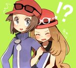  !? 1boy 1girl ako_(ako0905) calme_(pokemon) nintendo pokemon pokemon_(game) pokemon_xy serena_(pokemon) 