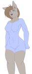  androbat breasts canine female jackal mammal skin_suit solo 