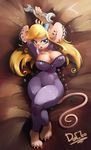  anthro big_breasts blonde_hair blue_eyes breasts camel_toe chip_&#039;n_dale_rescue_rangers clothed clothing coveralls disney don_ko female gadget_hackwrench googles hair huge_breasts lying mammal mouse nipple_piercing nipples piercing rodent solo suit tight_clothing voluptuous wide_hips 