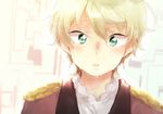  aldnoah.zero blonde_hair child epaulettes green_eyes male_focus najita slaine_troyard solo tears tsurime 