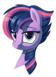  2015 alpha_channel alternate_hairstyle dimfann equine female friendship_is_magic hair horn looking_at_viewer mammal my_little_pony plain_background portrait purple_eyes purple_hair reflection solo transparent_background twilight_sparkle_(mlp) winged_unicorn wings 