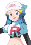  blue_eyes blue_hair hainchu hikari_(pokemon) pokemon team_rocket_(cosplay) 