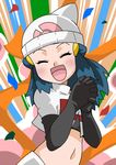  blue_eyes blue_hair hainchu hikari_(pokemon) navel pokemon team_rocket_(cosplay) 