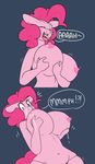  2015 anthro anthrofied big_breasts breast_suck breasts clothing earth_pony equine eyes_closed female friendship_is_magic hair hand_on_breast horse huge_breasts lacation lactating looking_at_viewer mammal milk my_little_pony navel nipples nude open_mouth pinkie_pie_(mlp) plain_background pony solo somescrub sucking thong tongue underwear 