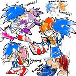  amy_rose blaze_the_cat blush chili_dog drawloverlala_(artist) kissing princess_elise sally_acorn sanic sonic_(series) sonic_man sonic_the_hedgehog 