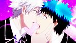  2boys animated animated_gif blue_eyes blue_hair gray_hair grey_hair kiss miyamura_toranosuke multiple_boys rolling school_uniform surprised yamada-kun_to_7-nin_no_majo yamada_ryuu yaoi 
