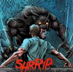 anthro attack big_bad_wolf big_muscles brown_fur canine claws clothing couple fangs fur grid human little_red_riding_hood_(copyright) mammal muscles night nude open_mouth rage saliva teeth toned unknown_artist were werewolf wolf 
