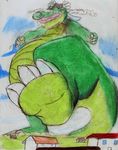  all_dogs_go_to_heaven alligator boca cloud grass houses king_gator_(character) macro micro reptile scalie sky 