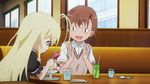  :3 animated animated_gif antenna_hair blonde_hair brown_hair child clapping febrie food ice_cream misaka_mikoto multiple_girls to_aru_kagaku_no_railgun to_aru_kagaku_no_railgun_s 