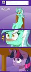  2015 blush deusexequus english_text equine female feral friendship_is_magic horn lyra_heartstrings_(mlp) mammal my_little_pony penetration text twilight_sparkle_(mlp) unicorn vaginal vaginal_penetration 