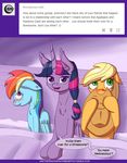  2015 applejack_(mlp) blush deusexequus earth_pony english_text equine female feral friendship_is_magic horn horse mammal my_little_pony pegasus pony rainbow_dash_(mlp) text twilight_sparkle_(mlp) winged_unicorn wings 