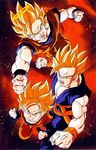  brothers dragon_ball dragonball_z family father_and_sons siblings son_gohan son_gokuu son_goten super_saiyan yamamuro_tadayoshi 