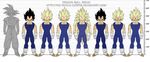  dragon_ball dragonball_z majin_vegeta multiple_persona size_chart son_gokuu super_saiyan super_saiyan_2 super_saiyan_3 the-devils-corpse_(artist) vegeta 