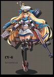 absurdres blonde_hair bow bow_(weapon) crossbow crossbow_bolts damage_control_crew_(kantai_collection) fairy_(kantai_collection) green_eyes hardhat hat helmet highres kantai_collection long_hair original qihai_lunpo quiver scarf star uss_enterprise_(cv-6) very_long_hair weapon wrench 