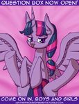  2015 deusexequus english_text equine female feral friendship_is_magic horn mammal my_little_pony text twilight_sparkle_(mlp) winged_unicorn wings 