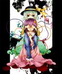  bad_id bad_pixiv_id covering_eyes dress geike green_eyes green_hair hairband hat komeiji_koishi komeiji_satori multiple_girls purple_hair short_hair siblings sisters smile touhou 