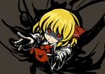  bad_id bad_pixiv_id blonde_hair crazy_eyes darkness foreshortening hands red_eyes rumia shadow solo touhou tsuttsu 