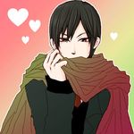  gantz heart lowres male_focus nishi_jouichirou sakenotorii scarf solo 