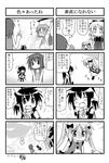  5girls blush child comic glasses greyscale hairband hood hoodie kei_(trouble_spirit) minami_(colorful_palette) minigirl monochrome multiple_4koma multiple_girls original remiss_(trouble_spirit) riffle_hirabayashi sawatari_miko tiko_(trouble_spirit) translated trouble_spirit! 