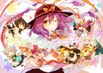  alice_margatroid animal_ears azuma_aya blonde_hair blue_eyes book braid chibi dog_ears dog_tail hat izayoi_sakuya kemonomimi_mode kirisame_marisa long_hair maid multiple_girls nagae_iku patchouli_knowledge purple_eyes purple_hair red_eyes remilia_scarlet shameimaru_aya short_hair silver_hair tail touhou twin_braids witch_hat yellow_eyes 