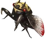  bug cicada claws gen_3_pokemon insect looking_at_viewer lowres ninjask no_humans pokemon pokemon_(creature) realistic red_eyes simple_background white_background wings 