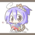  aoblue bag blue_hair chibi heart kindergarten lowres satchel solo touhou yasaka_kanako younger 