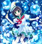  bad_id bad_pixiv_id black_hair bubble green_eyes hat hishaku murasa_minamitsu natsukawa_sarasa sailor sailor_collar sailor_hat short_hair solo touhou 