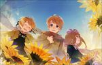  21grams 2girls axis_powers_hetalia bad_id bad_pixiv_id belarus_(hetalia) flower multiple_girls russia_(hetalia) scarf sunflower ukraine_(hetalia) 