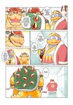  avian bird blush bowser chubby clothing coffee comic crush duo earthbound_(series) english_text garousuki gloves hat japanese_text king_dedede kirby_(series) koopa mario_bros ness nintendo penguin reptile robe scalie text tortoise translated turtle video_games waistband 