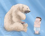  bear dakota-bear feral human male male/male mammal polar_bear 