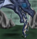  anthro clothing dragon fellatio feral foulfrost licking male male/male mammal open_mouth oral saliva scalie sex smile tongue tongue_out torn_clothing transformation 