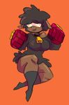  barbara_blacksheep bell black_sheep caprine clothing collar cosplay eyewear female garnet glasses gloves legwear mammal plain_background pose sheep steven_universe 