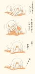  1girl chibi comic crying fate/stay_night fate_(series) highres illyasviel_von_einzbern long_hair monochrome orange_(color) sleeping tantrum tsukumo yada_yada zzz 