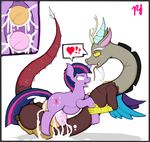 ! &lt;3 abdominal_bulge ahegao anal anal_penetration balls big_penis blush close-up cum cum_from_ass cum_in_ass cum_in_pussy cum_inside cum_leaking cum_on_ground cutaway cutie_mark discord_(mlp) double_penetration draconequus duo equine female female_on_top friendship_is_magic fur hair half-closed_eyes horn horse magic male male/female mammal my_little_pony on_top open_mouth penetration penis pfh plain_background pony purple_fur purple_hair scalie sex tongue tongue_out twilight_sparkle_(mlp) two_tone_hair vaginal vaginal_penetration vein veiny_penis white_background wings 