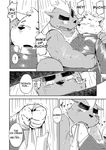  bear blush boxer-briefs buchi chubby clothing comic english_text inside japanese_text kemono kinoshita-jiroh male mammal outside sleeping tears text translated truancy undershirt yamano_taishou 