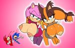  2015 amy_rose anthro areola badger big_breasts blood breasts daredemon7000 echidna erect_nipples female flashing hedgehog huge_breasts knuckles_the_echidna male mammal monotreme mustelid nipples nosebleed sonic_(series) sonic_boom sonic_the_hedgehog sticks_the_jungle_badger 