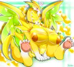  &lt;3 anthro anthrofied areola barefoot big_breasts big_feet big_nipples blush breasts claws dragon female fruit huge_breasts lemon lemon_dragon lime long_ears looking_at_viewer nipples nude pawpads paws pointy_ears puzzle_&amp;_dragons sharp_claws sitting solo thick_thighs toe_claws video_games wide_hips wings yellow_sky_fruit_lemon_dragon ymbk 