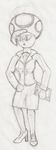  axelius breasts clothed clothing eyewear female footwear glasses high_heels jolene mario_bros mushroom nintendo paper_mario plain_background shoes sketch skirt solo standing suit video_games white_background 