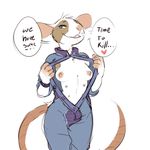  &lt;3 blue_eyes breasts brown_fur devin_vazquez female foxjump fur mammal multi_nipple nipples paperclip_(artist) pinup pose rat rodent solo text undressing white_fur 