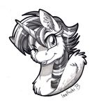  2015 alternate_hairstyle black_and_white equine female friendship_is_magic hair horn inuhoshi-to-darkpen looking_at_viewer mammal monochrome my_little_pony one_eye_closed portrait solo twilight_sparkle_(mlp) winged_unicorn wings wink 