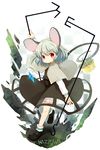  animal_ears bad_id bad_pixiv_id bloomers grey_hair jewelry kito_(sorahate) mouse mouse_ears mouse_tail nazrin pendant red_eyes short_hair silver_hair solo tail touhou underwear 