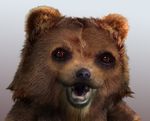  4chan bear creepy fangs fur lowres pedobear realistic 