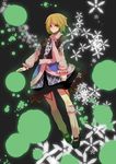  arm_warmers bad_id bad_pixiv_id blonde_hair danmaku fuurin_(omaemona) green_eyes leg_warmers mizuhashi_parsee pointy_ears scarf short_hair solo touhou 