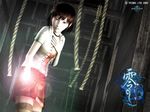  brown_eyes brown_hair fatal_frame fatal_frame_3 hinasaki_miku lamp short_hair skirt solo wallpaper 