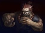  akuma capcom evil gouki japanese_clothes kimono male male_focus red_hair redhead street_fighter 