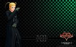  antenna_hair black_coat_(kingdom_hearts) blonde_hair green green_eyes highres kingdom_hearts kingdom_hearts_358/2_days knife larxene official_art organization_xiii short_hair smile solo throwing_knife wallpaper weapon 