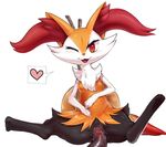  &lt;3 blush braixen claws dark_skin digitigrade disembodied_penis duo female human interspecies male male/female mammal nintendo one_eye_closed open_mouth penetration penis plain_background pok&eacute;mon pok&eacute;philia pussy_juice red_eyes shiron_(artist) sitting sweat vaginal vaginal_penetration vein video_games white_background wide_hips wink 